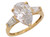 Brilliant Pear Cut and Baguette Ladies Engagement Ring (JL# R10226)