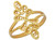Diamond Cut Split Shank Cute Floral Ladies Ring (JL# R10081)
