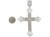 Bright Whie CZ Accented Diamond Cut Passion Cross Pendant (JL# P9968)