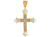 Bright Whie CZ Accented Diamond Cut Passion Cross Pendant (JL# P9968)