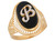 Real Gold Beautiful Filigree Band Oval Cursive Letter Z Initial Ring (JL# R9846)