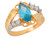 Two-Tone Gold Diamond Cut Birthstone Vintage Ring (JL# R9551)