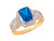 Two Tone Gold White CZ Ladies Modern Design Ring (JL# R9362)