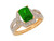 Two Tone Gold White CZ Ladies Modern Design Ring (JL# R9362)