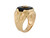 Black with White CZ Accent Mens Wide Everyday Ring (JL# R9176)