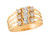 Three Stone Diamond Cut Split Band Ladies Ring (JL# R9052)