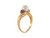 Two-Tone Gold Freshwater Cultured and Real Amethyst Stunning Ladies Modern Ring (JL# R9015)