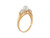Gorgeous Freshwater Cultured and White CZ Ladies Engagement Ring (JL# R9007)