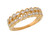 Two-Tone Gold Two Row Diamond Cut Ladies Exquisite Wedding Band (JL# R9006)