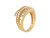 Bueguette and Round Ladies Modern Bypass Wedding Band (JL# R9002)
