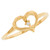 Ladies Modern Heart Shaped Ring with Genuine Diamond Enclosed (JL# R8966)