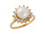 Freshwater Cultured White CZ Halo Ladies Thin Band Stylish Ring (JL# R8942)