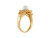 Cultured and White CZ Elegant Fashion Ladies Ring (JL# R8820)