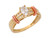 Two Tone Gold Contemporary Ladies Wedding Engagement Ring (JL# R8752)