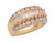 Two Tone Gold Sparkling Ladies Wedding Band Anniversary Ring (JL# R8693)