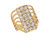 Wide Modern Design Split Band Ladies Ring (JL# R8627)