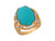 Two-Tone Gold Genuine Ladies Unique Wide Top Filigree Ring (JL# R8579)
