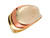 Multi Tone Gold Modern Design Overlapping Layers Ladies Ring (JL# R8522)