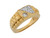 Two Tone Gold Elegant Modern Design Mens Ring (JL# R8487)