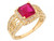 White CZ Filigree Detailed Classic Ladies Ring (SKU# R8480)