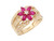 Pretty Flower Split Band Ladies Ring (JL# R8472)