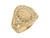 Two Tone Gold Religious Lady Guadalupe Mens Ring (JL# R8338)