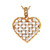 White CZ Lovely Heart Slide Charm Pendant (JL# P8139)