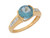 Two Tone Gold White CZ Pretty Ladies Ring (JL# R8112)