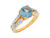 Two Tone Gold White CZ Simply Beautiful Ladies Ring (JL# R8104)