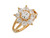 Sparkling Flower Ladies Fancy Engagement Ring (JL# R7985)
