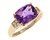 14k Two Tone Gold Purple Amethyst Ring (JL# R7955)