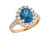 Two Tone Gold White CZ Classic Design Ladies Ring (JL# R7938)