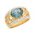 Two Tone Gold White CZ Wide Band Ladies Ring (JL# R7878)