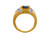 Two Tone Gold White CZ Etruscan Band Ladies Ring (JL# R7860)