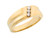 Three-stone Wide Band Modern Mens Anniversary Ring (JL# R7825)