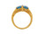 Two Tone Gold White CZ Filigree Gallery Ladies Ring (JL# R7806)