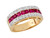Two-Tone Gold White CZ Modern Wide Band Ladies Ring (JL# R7651)