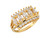 White CZ Contemporary Ladies Band Ring (JL# R7650)