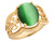 Simulated Green Cat's Eye Vintage Wide Band Ladies Ring (JL# R7549)