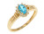 14k Yellow Gold Blue Topaz Ring (JL# R7487)