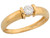 Round Cut Bezel Set Solid Band Ladies Engagement Ring (JL# R7410)