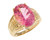 10k Yellow Gold Pink Topaz Ring (JL# R7359)