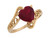 Real Gold Heart Shaped Filigree Bypass Design Ladies Ring (JL# R7333)