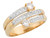 Two Tone Real Gold Modern Wrap Design Ladies Fashion Band Ring (JL# R7319)