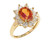 & White CZ Ladies Fashion Cocktail Ring (JL# R7278)