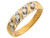 Beautiful Round CZ Diagonal Design Wedding Band Ring (JL# R7209)