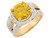 Two Tone Gold Round Yellow and White CZ Halo Three Row Band Ladies Ring (JL# R7192)