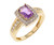 10k Two Tone Gold Purple Amethyst Ring (JL# R7188)