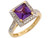 Two Tone Gold CZ Accent Halo Fashion Ring (JL# R7182)