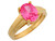 Pretty Oval Pink CZ Unique Design Ladies Fashion Ring (JL# R7164)